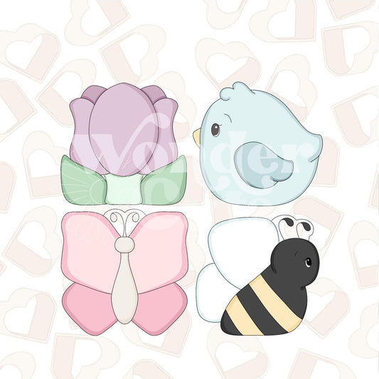 Spring Time Minis Set of 4 Cookie Cutter