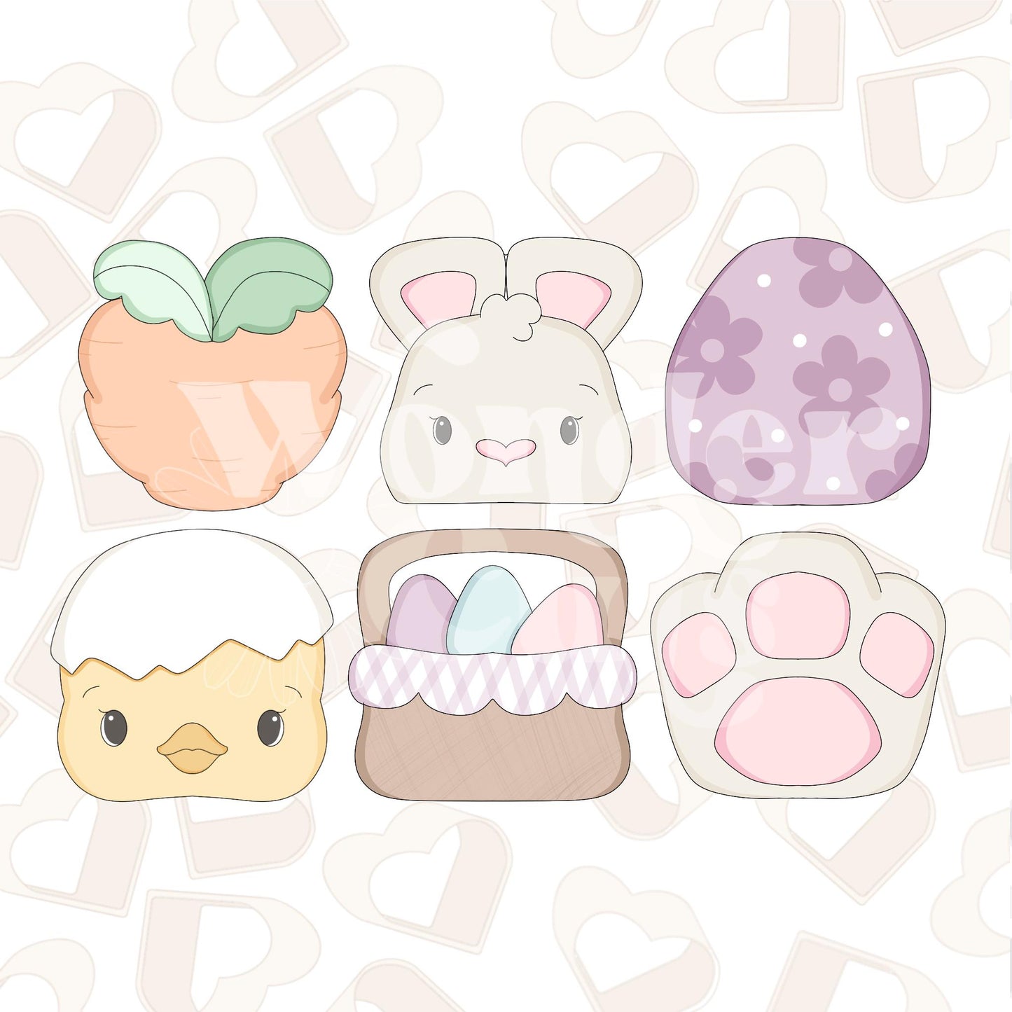 Chubby Easter Minis Set of 6 Cookie Cutter