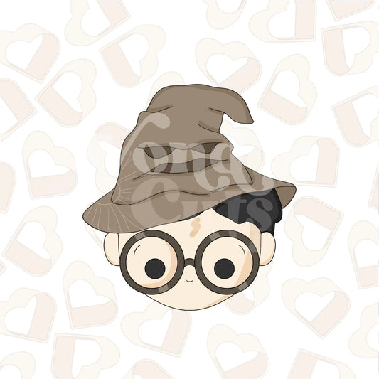 Wizard Boy in Hat Cookie Cutter
