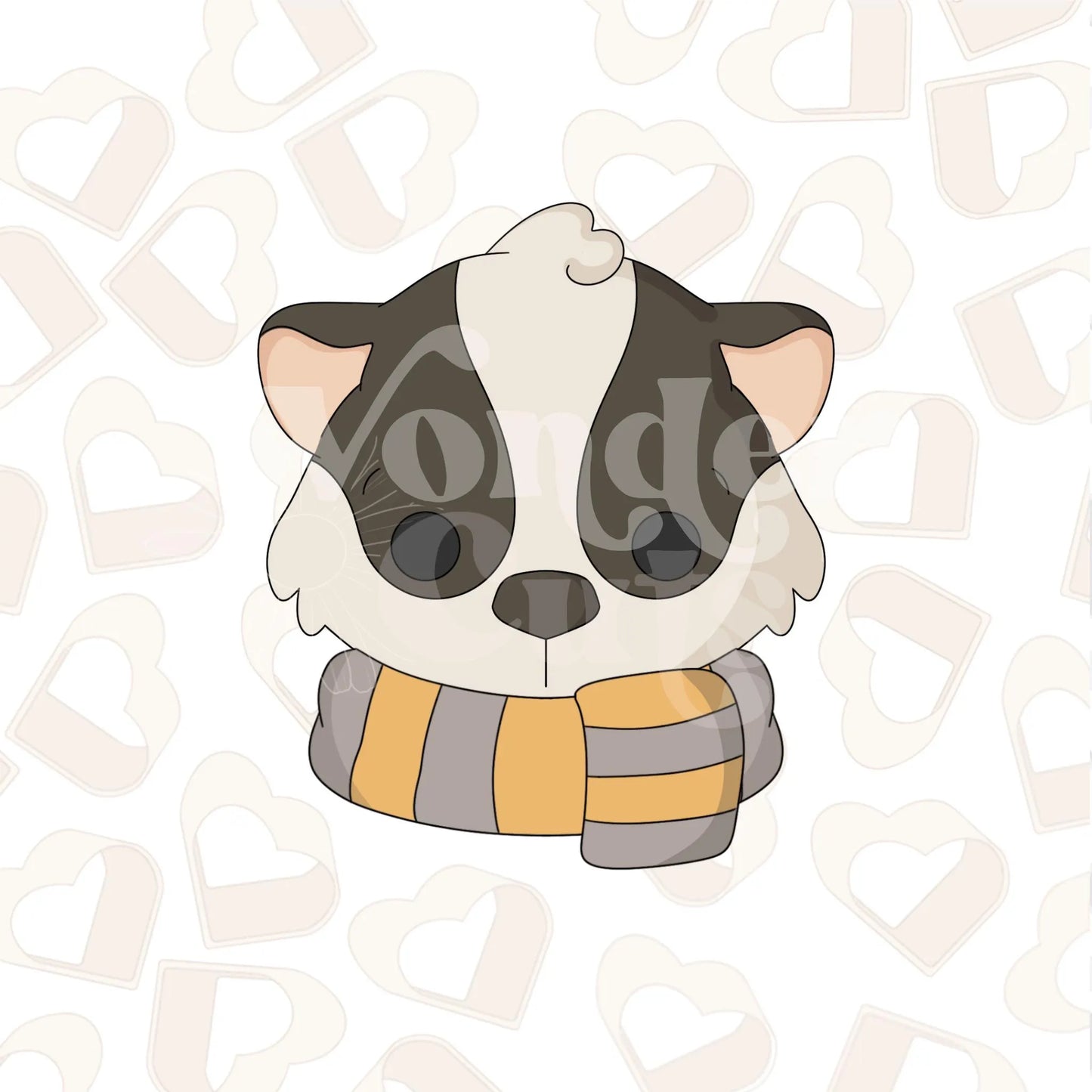 Badger with Scarf Cookie Cutter