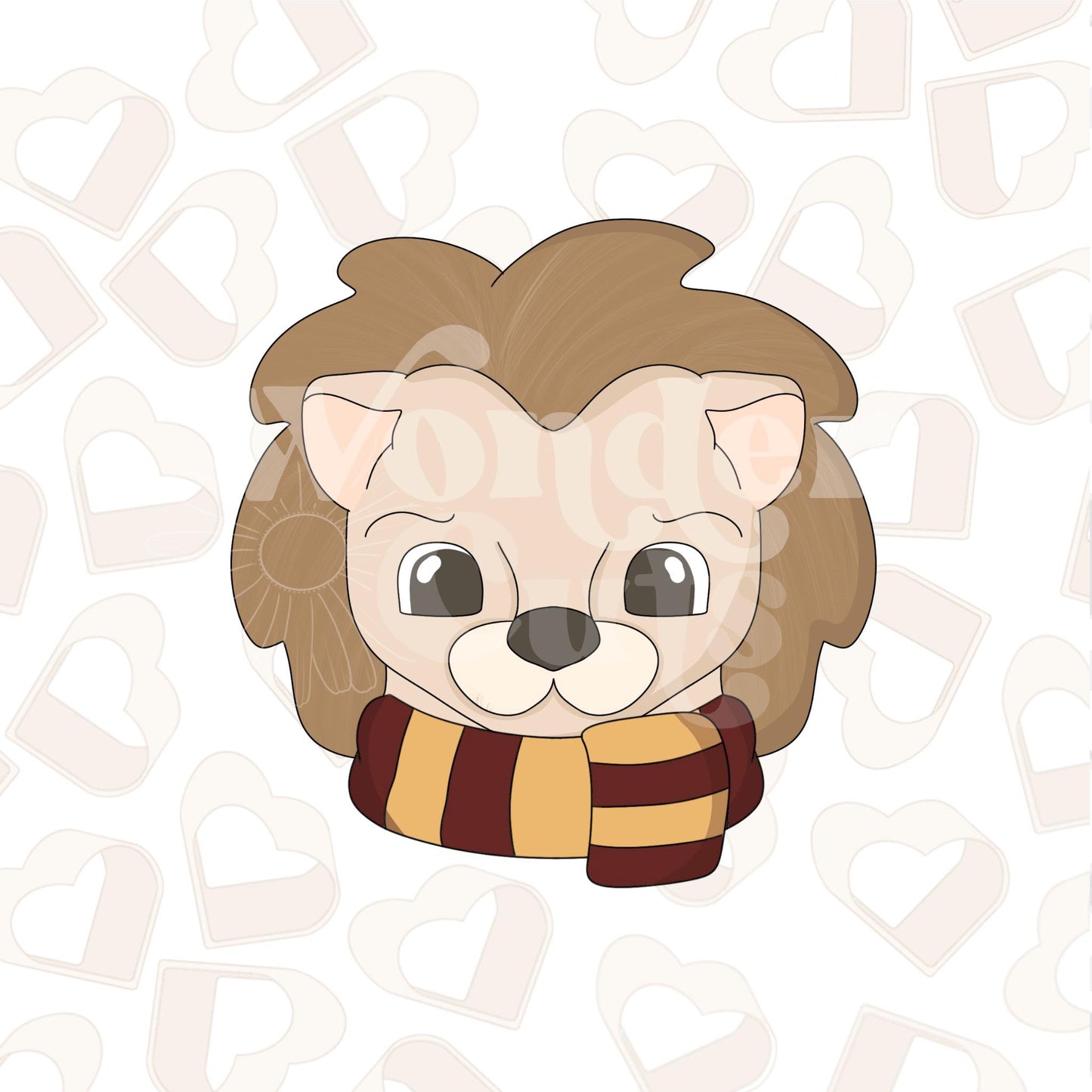 Lion with Scarf Cookie Cutter