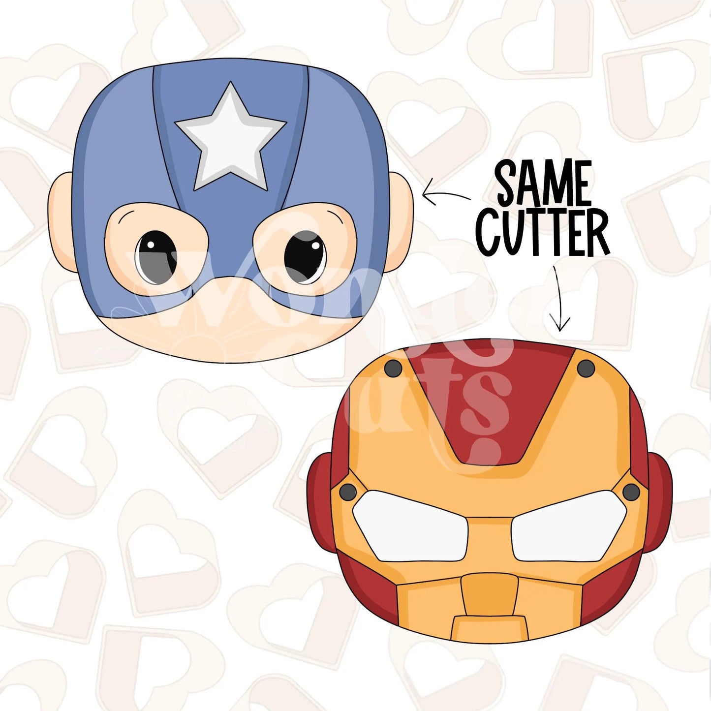 Superhero Head 1 Cookie Cutter
