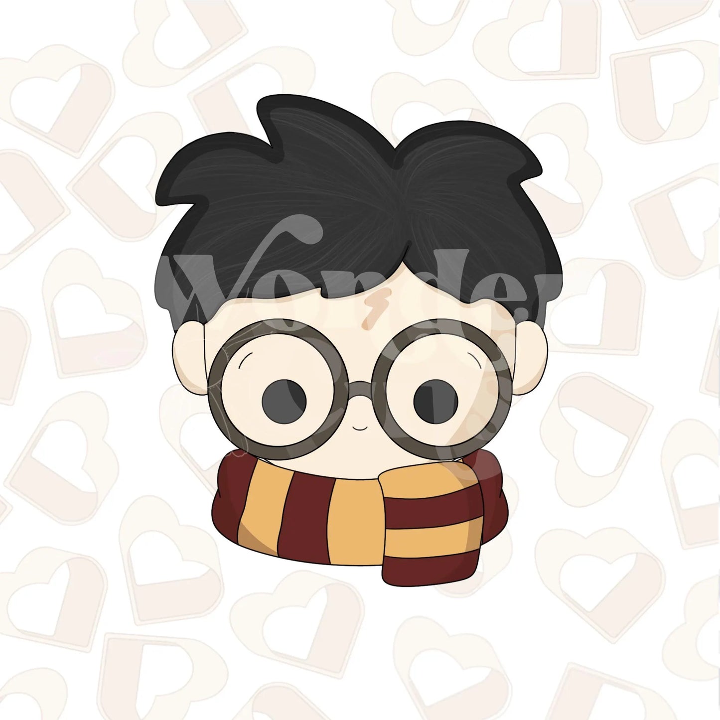 Wizard Boy in Scarf Cookie Cutter