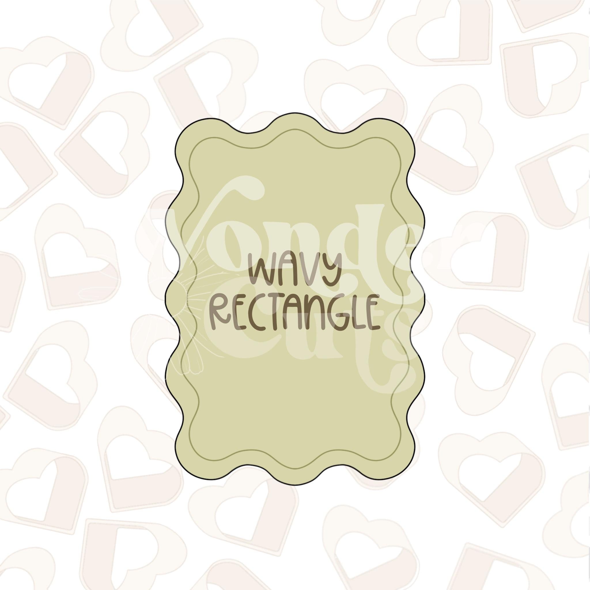 Wavy Rectangle Cookie Cutter – WonderCutsCookieCutters