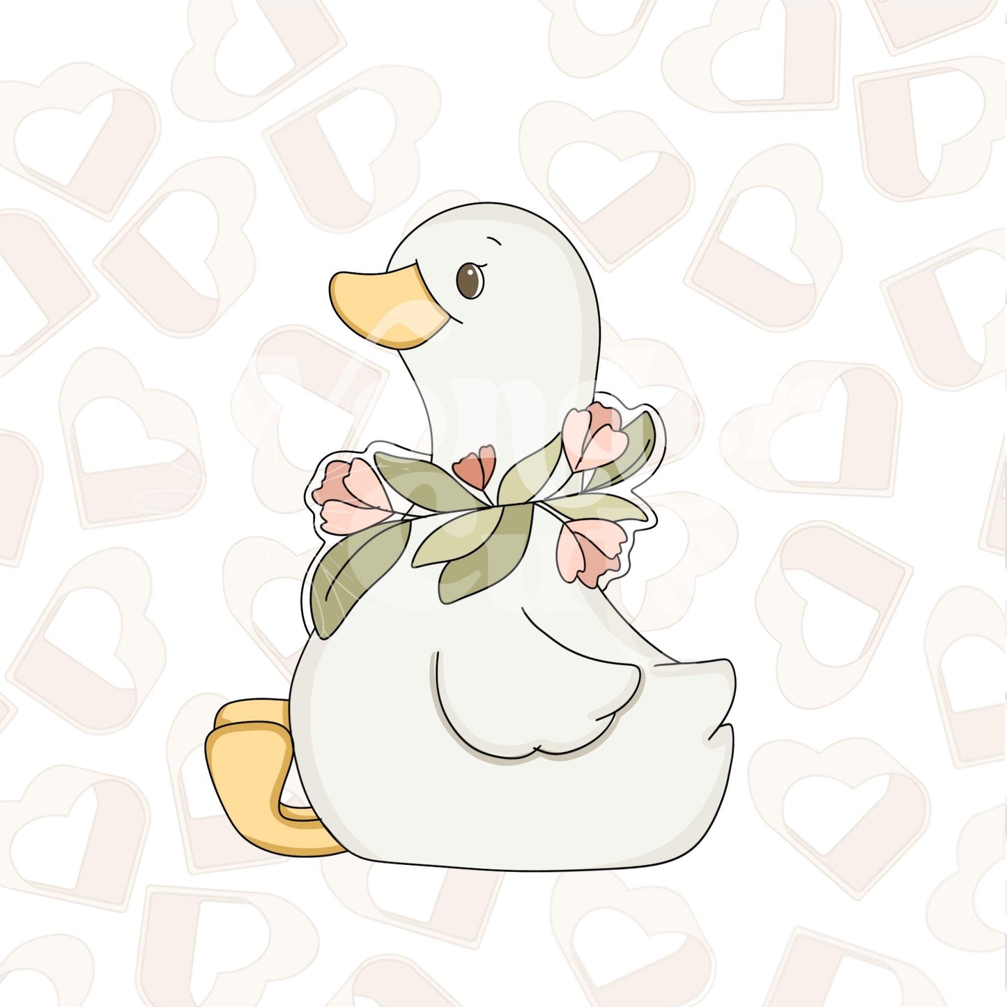Floral Goose 1 Cookie Cutter