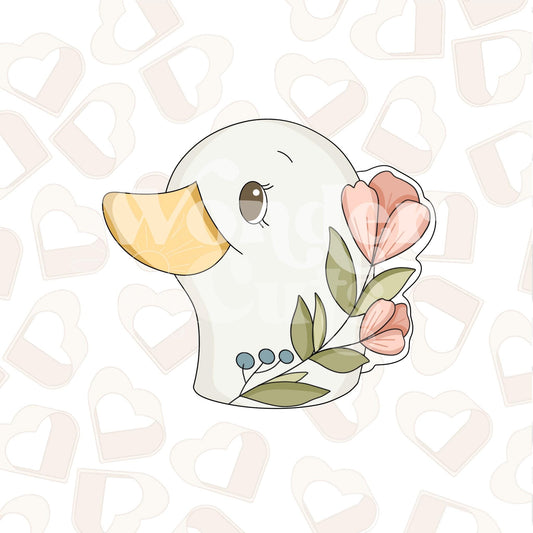Floral Goose Head Cookie Cutter