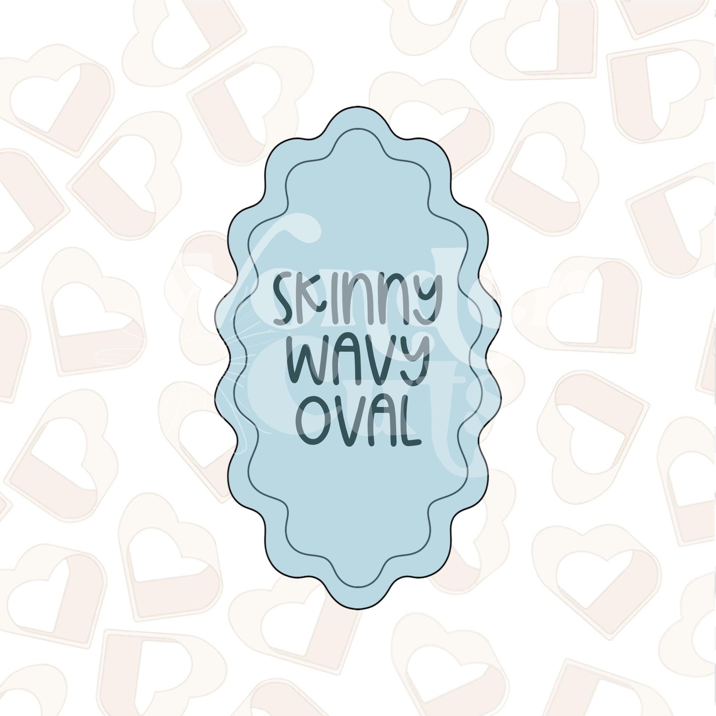 Skinny Wavy Oval Cookie Cutter