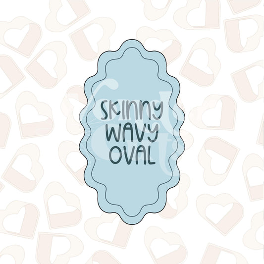 Skinny Wavy Oval Cookie Cutter