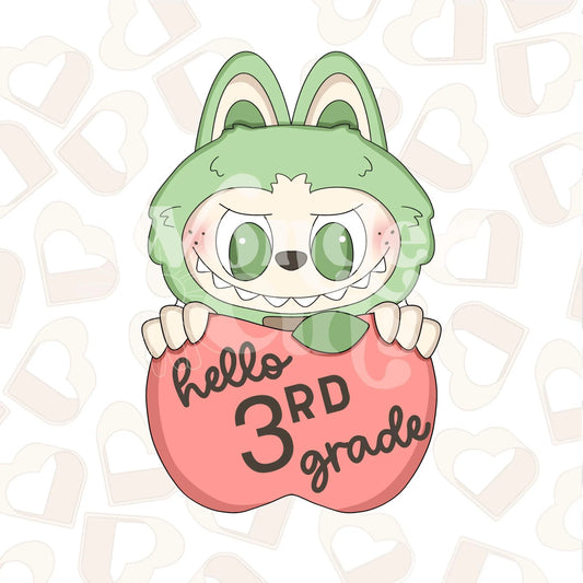 Plushy Monster with Apple Cookie Cutter