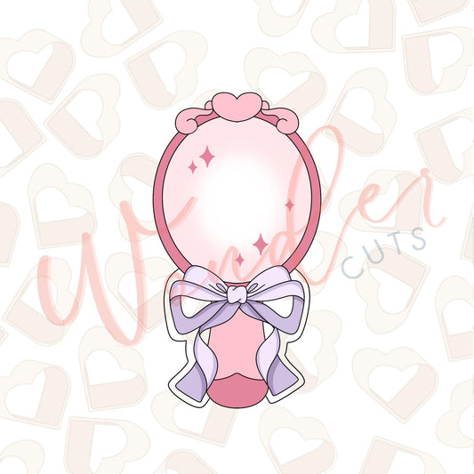 Hand Mirror with Bow Cookie Cutter