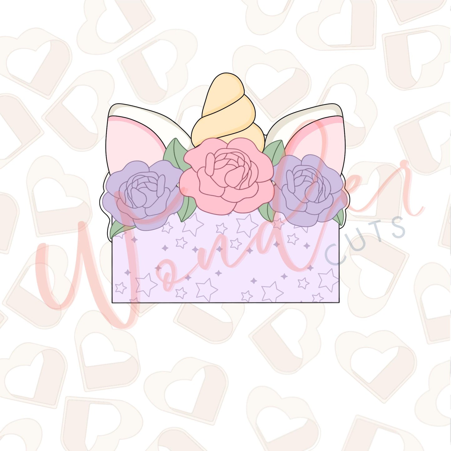 Unicorn Name Plaque Cookie Cutter