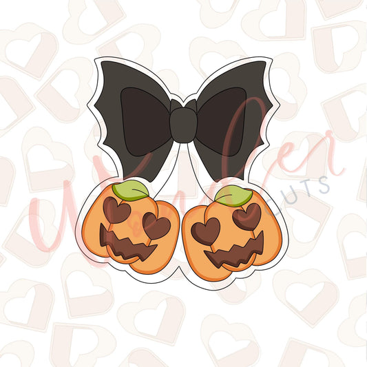 Bat Bow Pumpkins Cookie Cutter