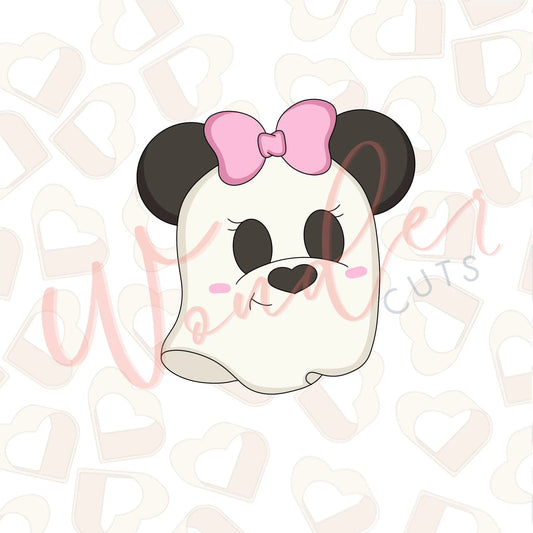 Girly Mouse Ear Ghost Cookie Cutter