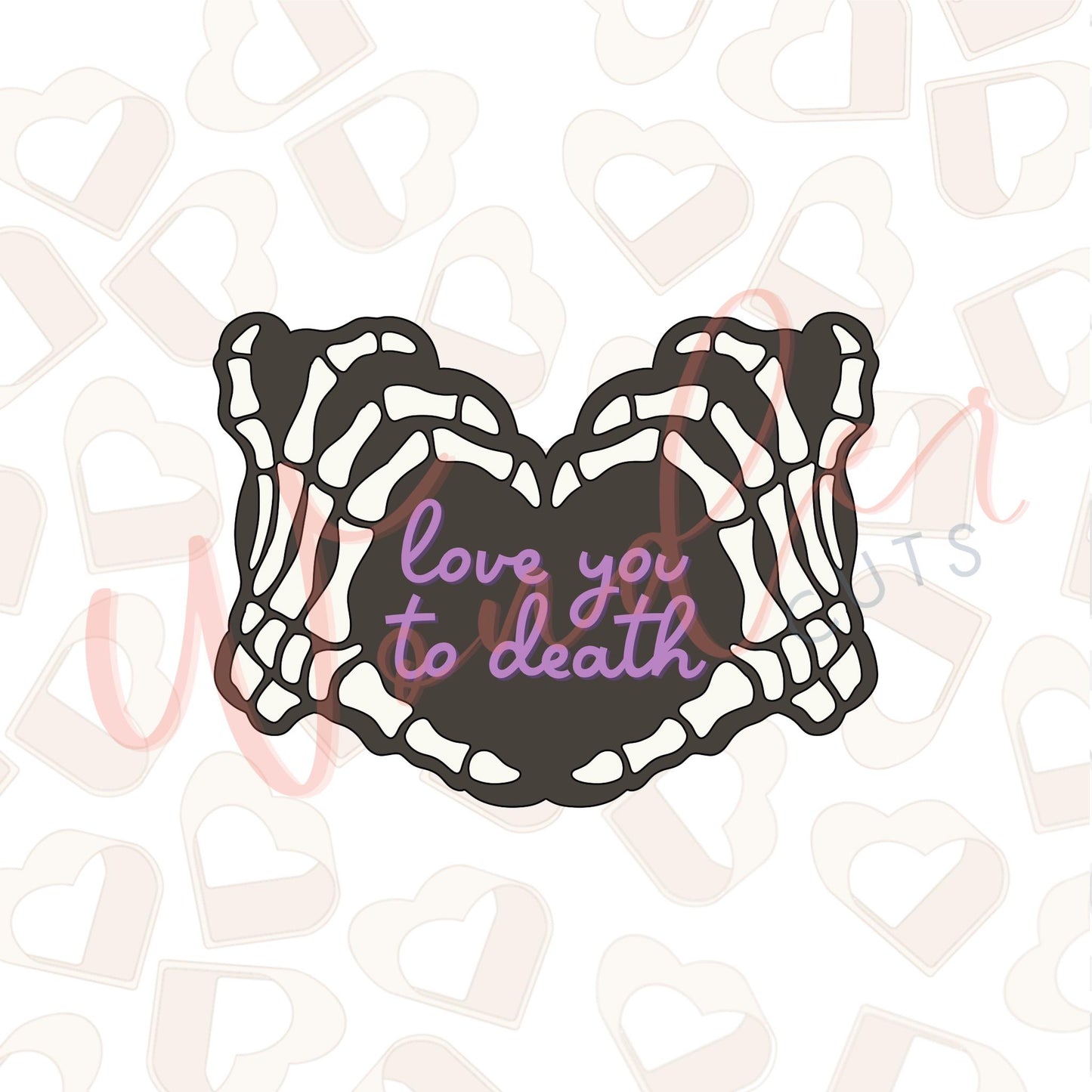 Skeleton Heart Hands Cookie Cutter