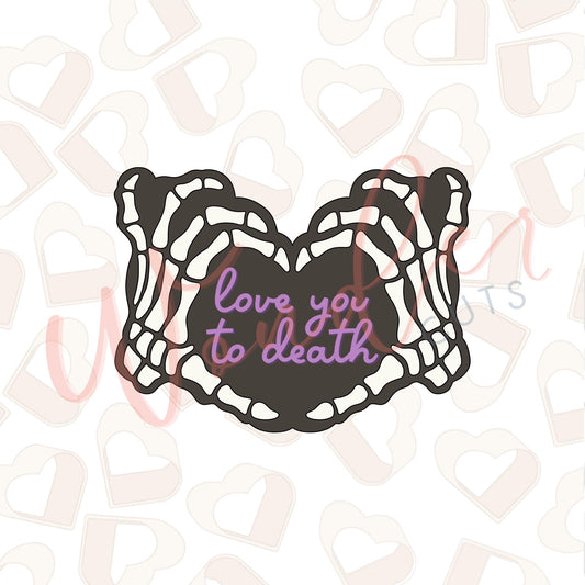 Skeleton Heart Hands Cookie Cutter