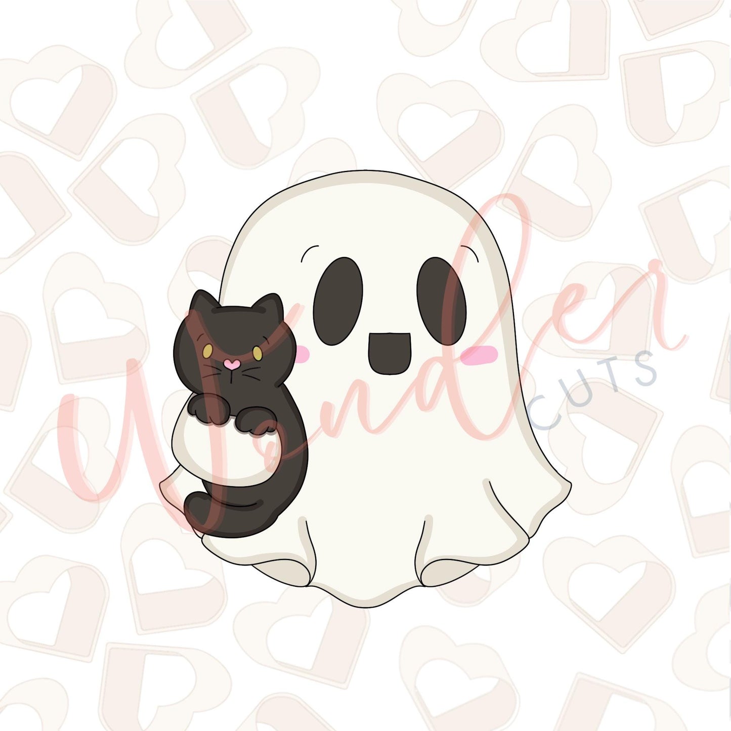 Ghost with Cat Cookie Cutter