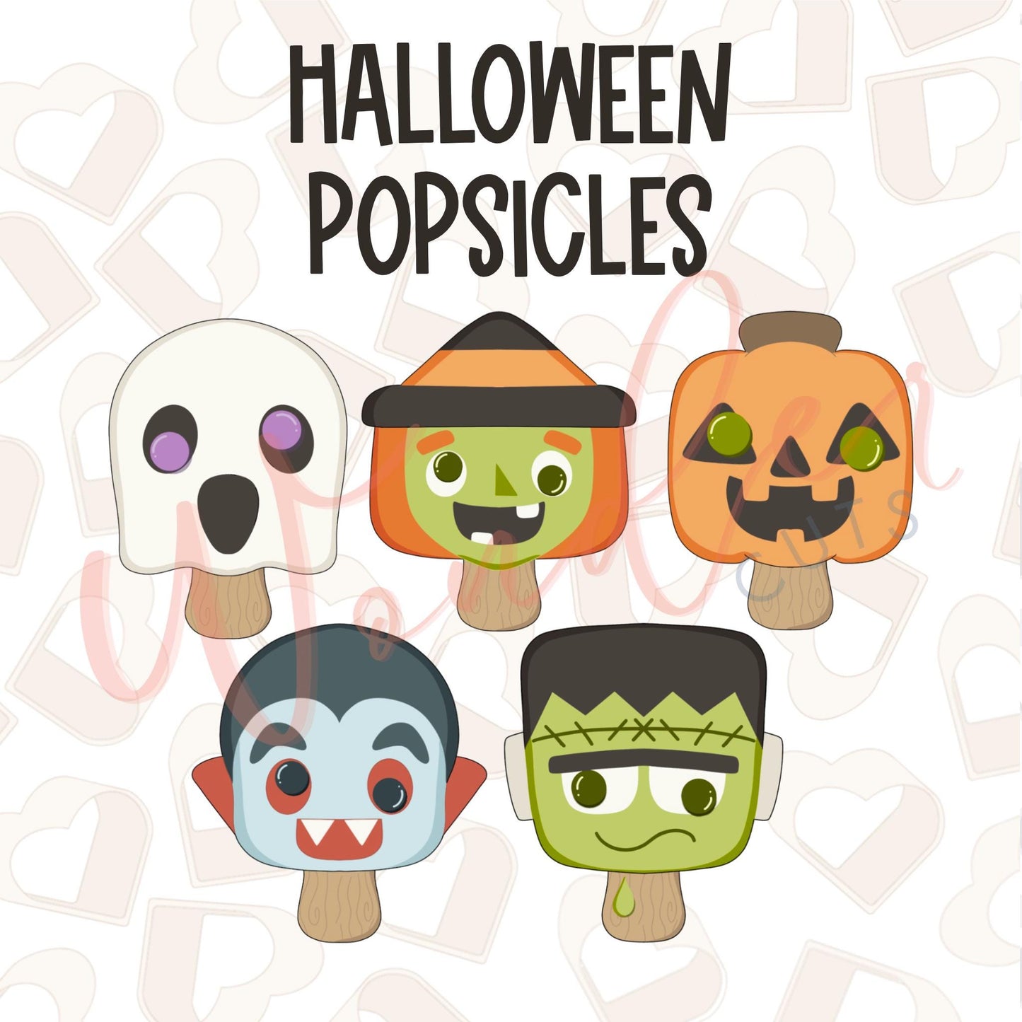 Halloween Popsicles Set of 5 Cookie Cutter