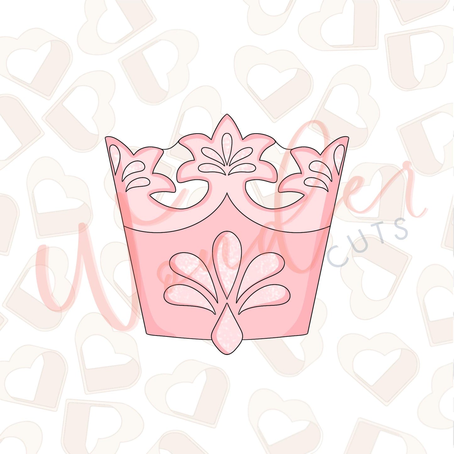 Pink Witch Crown 2 Cookie Cutter