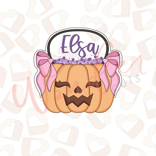 Tall Handle Candy Bag with Bows Cookie Cutter