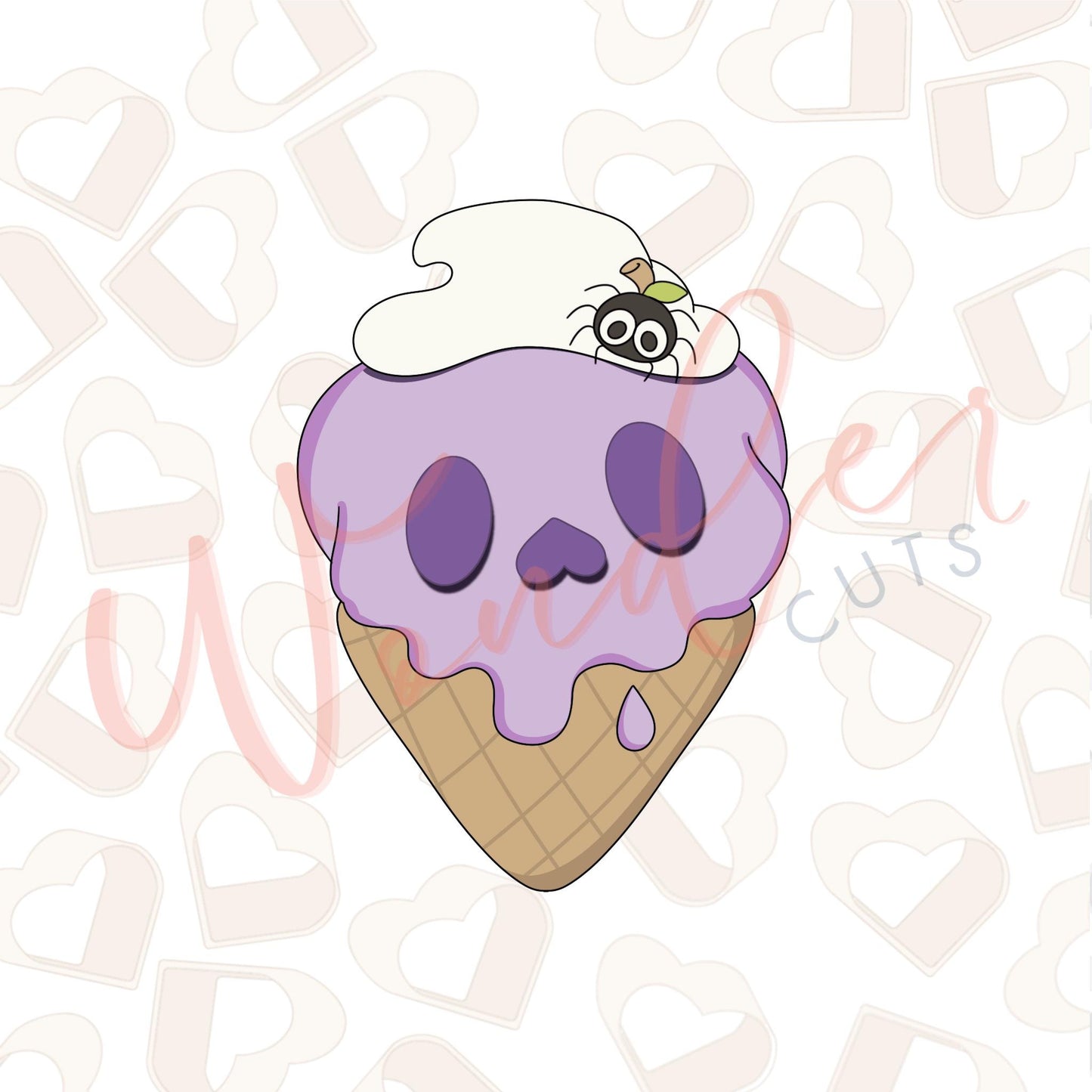 Skull Ice Cream Cookie Cutter