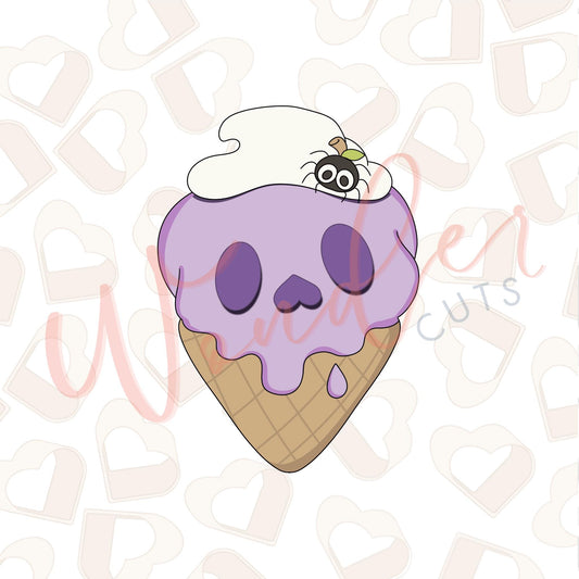 Skull Ice Cream Cookie Cutter