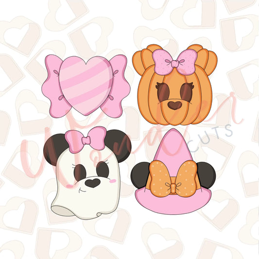 Girly Mouse Set of 4 Cookie Cutter
