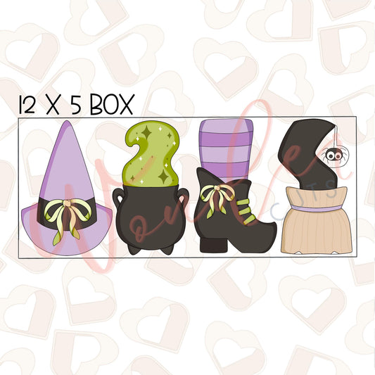 Tall Witch Set of 4 Cookie Cutter