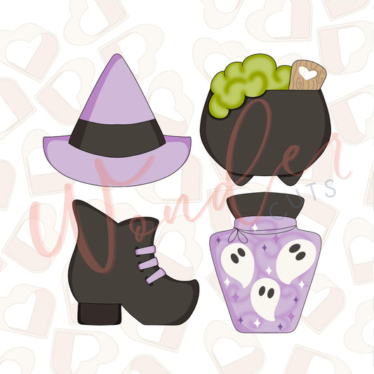 Simple Witch Set of 4 Cookie Cutter