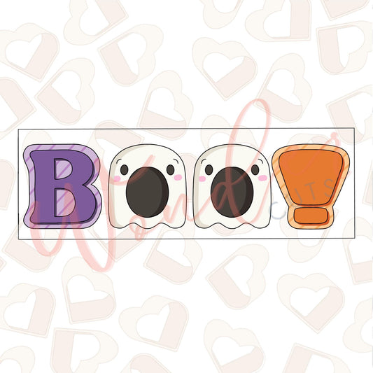 Ghostly Boo Letters Set of 3 Cookie Cutter