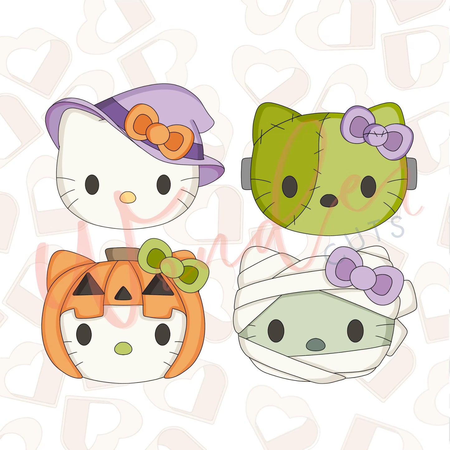 Halloween Kitties Set of 4 Cookie Cutter