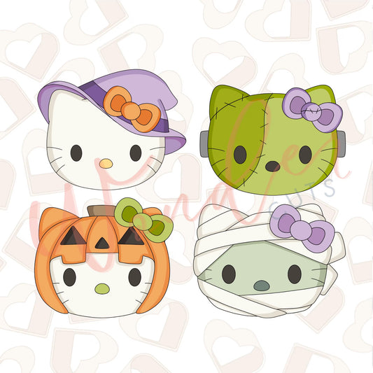 Halloween Kitties Set of 4 Cookie Cutter