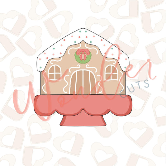 Gingy House on Stand Cookie Cutter