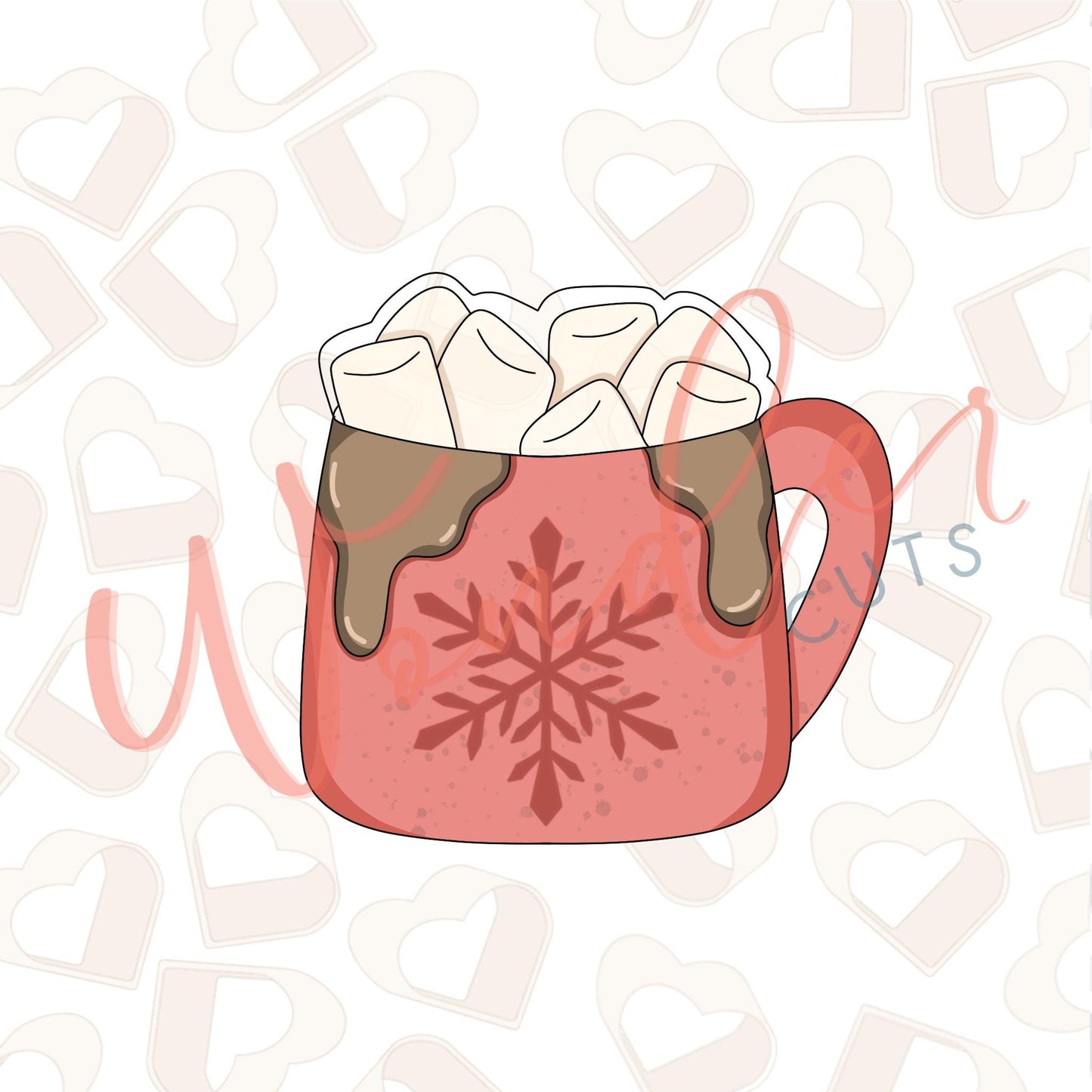 Cocoa Mug with Mallows Cookie Cutter