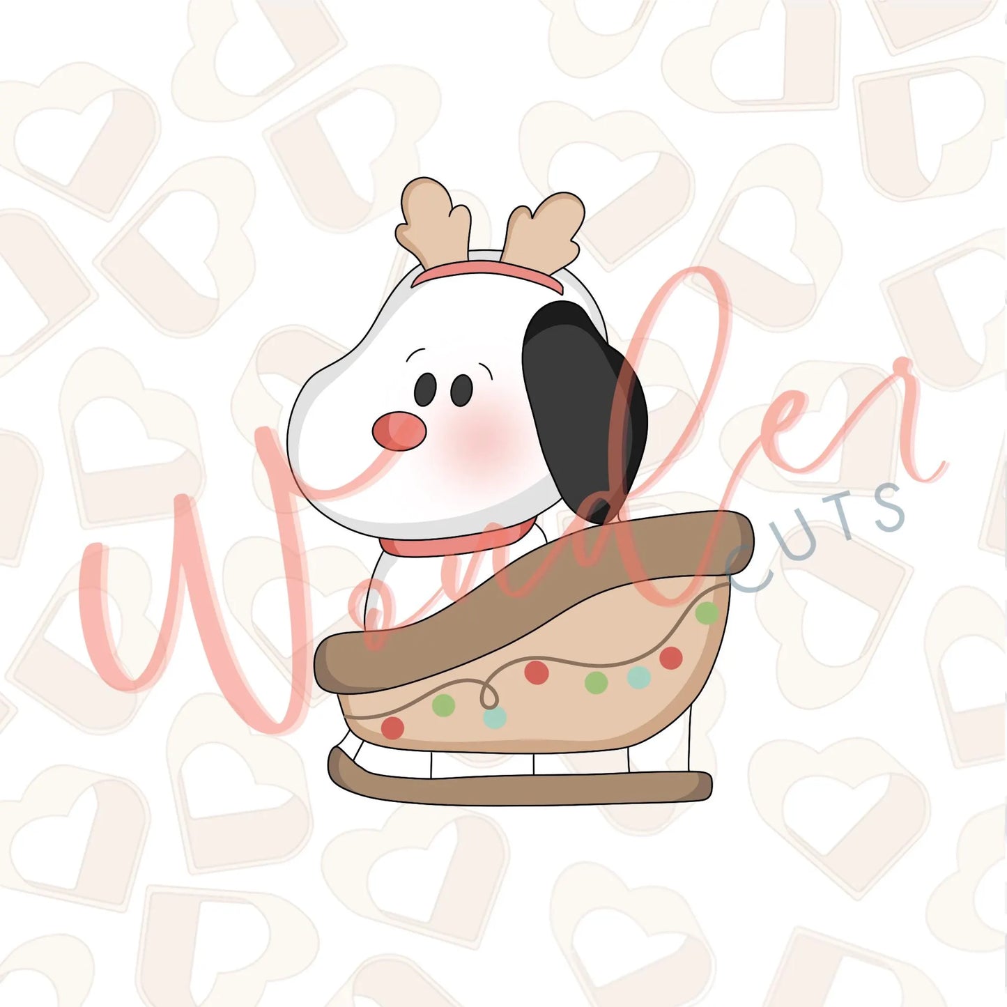 Sleigh Dog Cookie Cutter