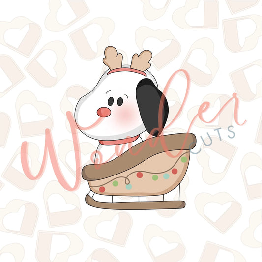 Sleigh Dog Cookie Cutter