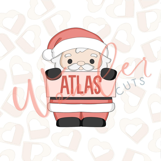 2025 Santa Name Plaque Cookie Cutter