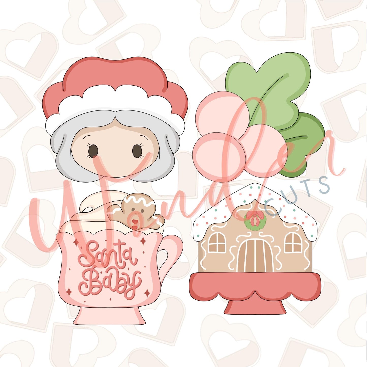 Mrs Claus Eve Cookie Cutters Set of 4
