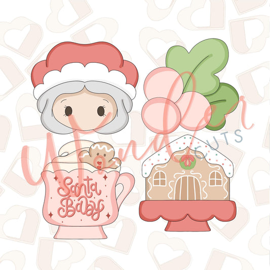 Mrs Claus Eve Cookie Cutters Set of 4