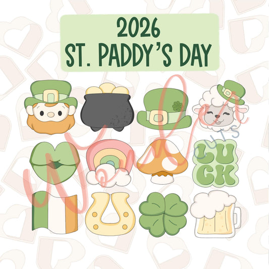 2026 St Paddy’s Collection Set of 12 Cookie Cutter