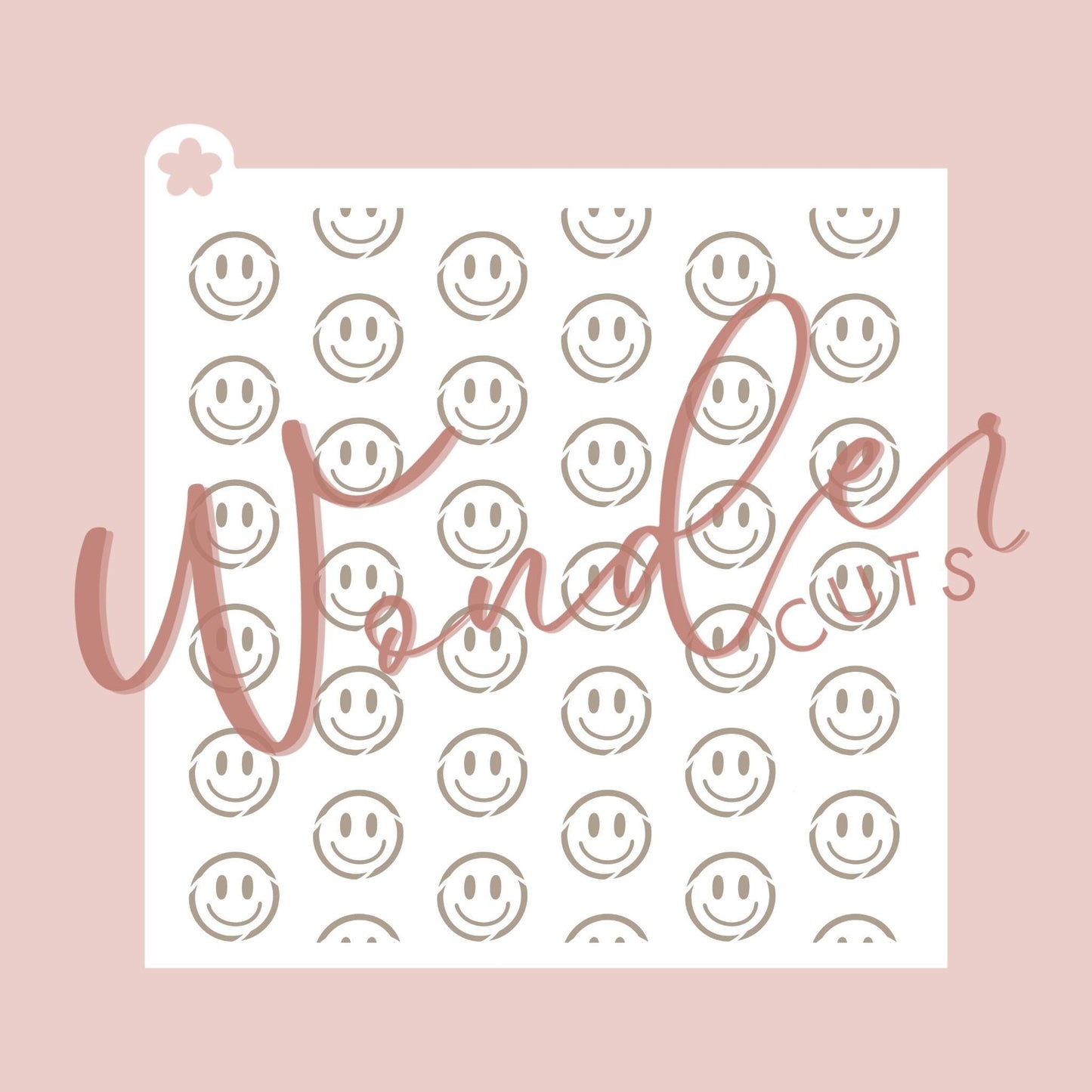 Happy Face Stencil- Cookie Decorating Tools - Cookie Stencil