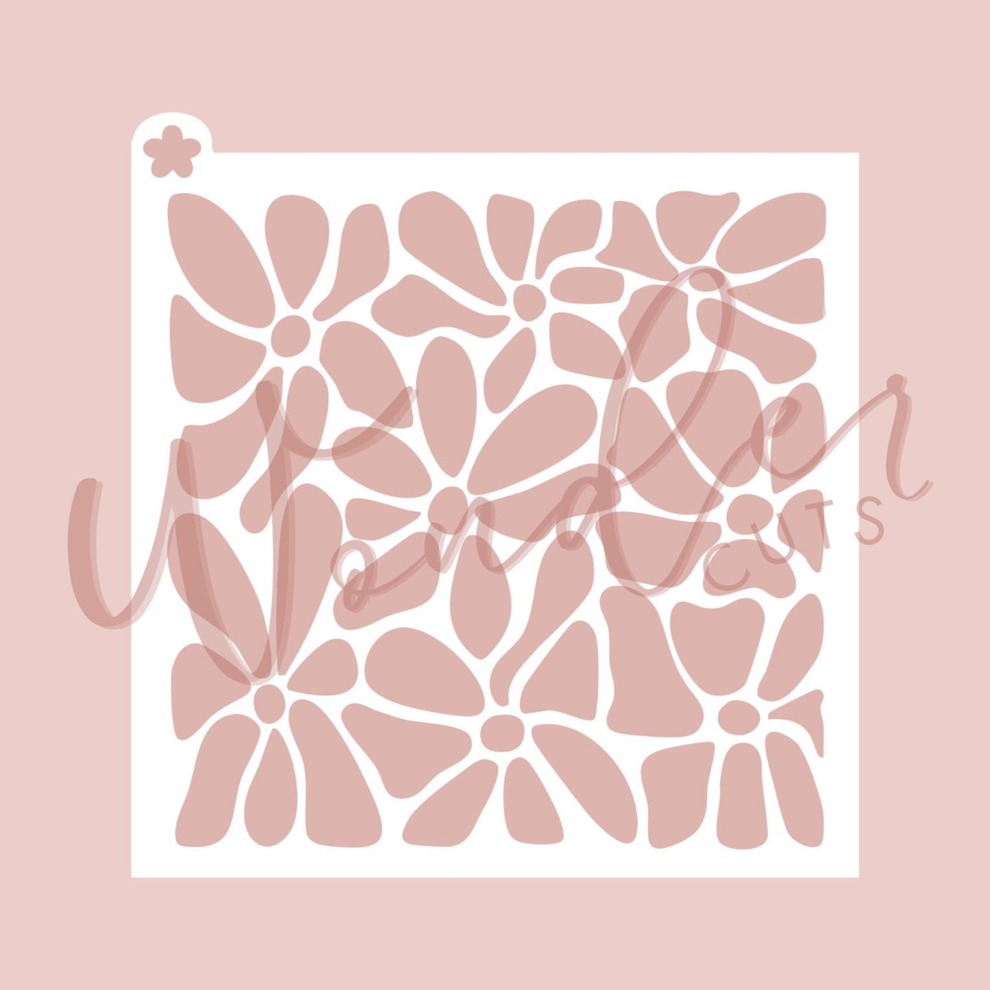 Groovy Flower Stencil- Cookie Decorating Tools - Cookie Stencil
