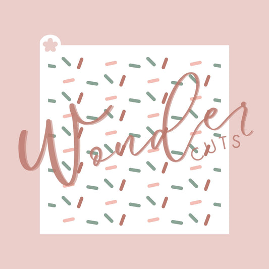 Sprinkle Layered Stencil- Cookie Decorating Tools - Cookie Stencil
