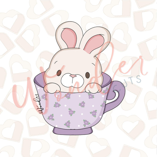 Bunny in Teacup Cookie Cutter