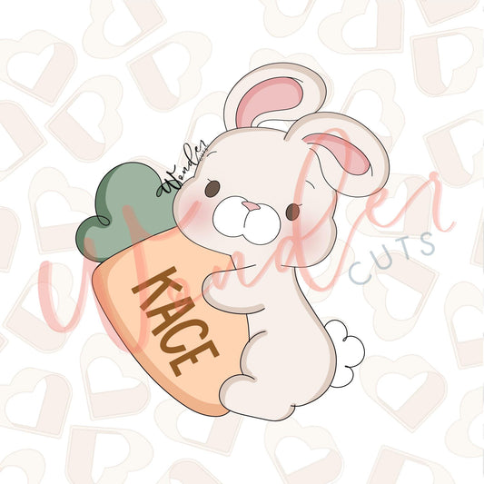 Bunny Holding Big Carrot Cookie Cutter