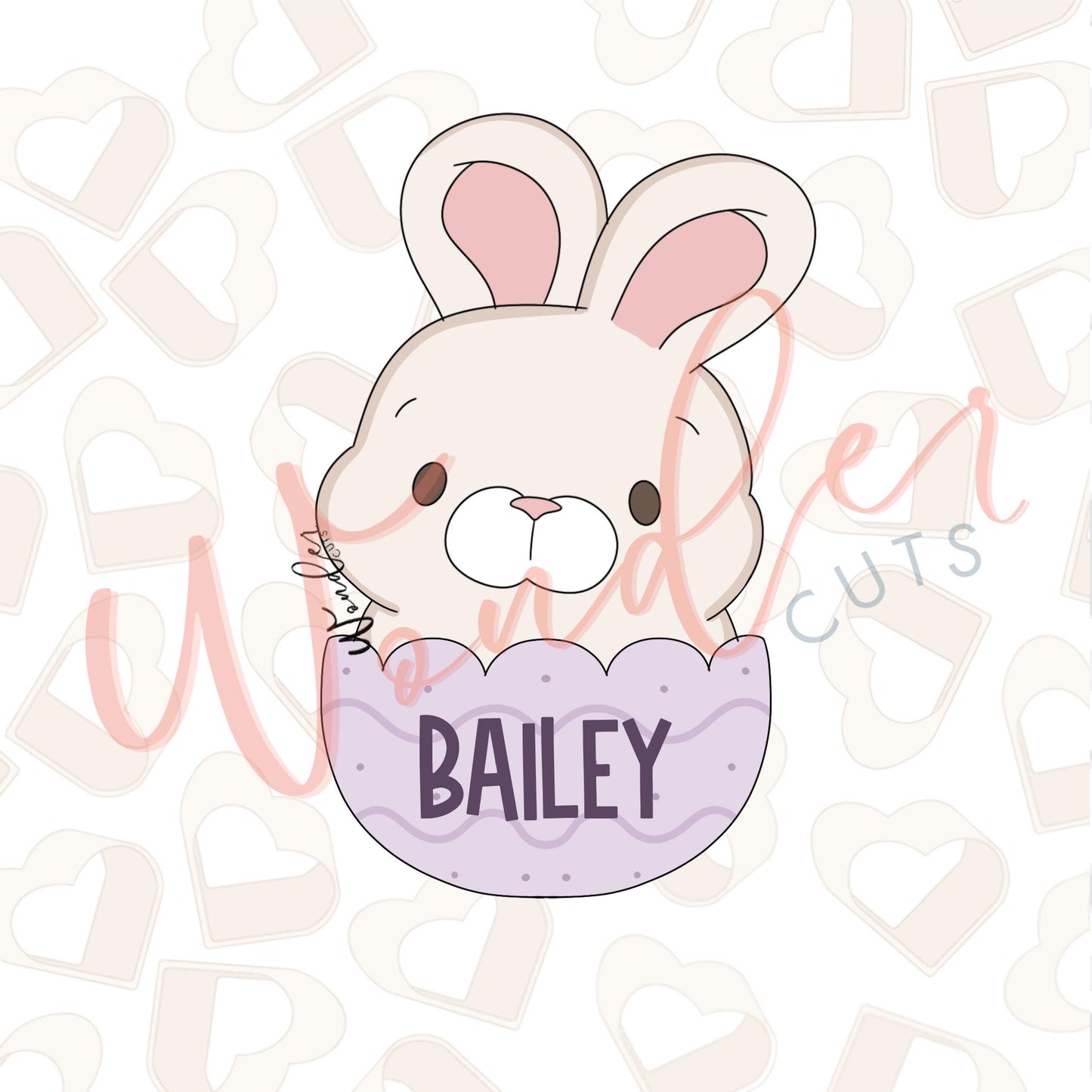 2026 Bunny in Egg Cookie Cutter