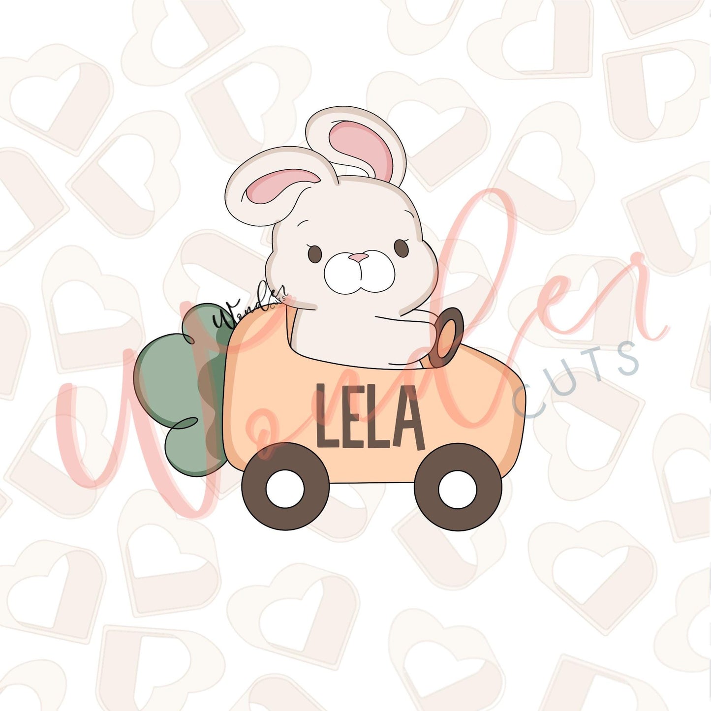 Bunny in Carrot Car Cookie Cutter