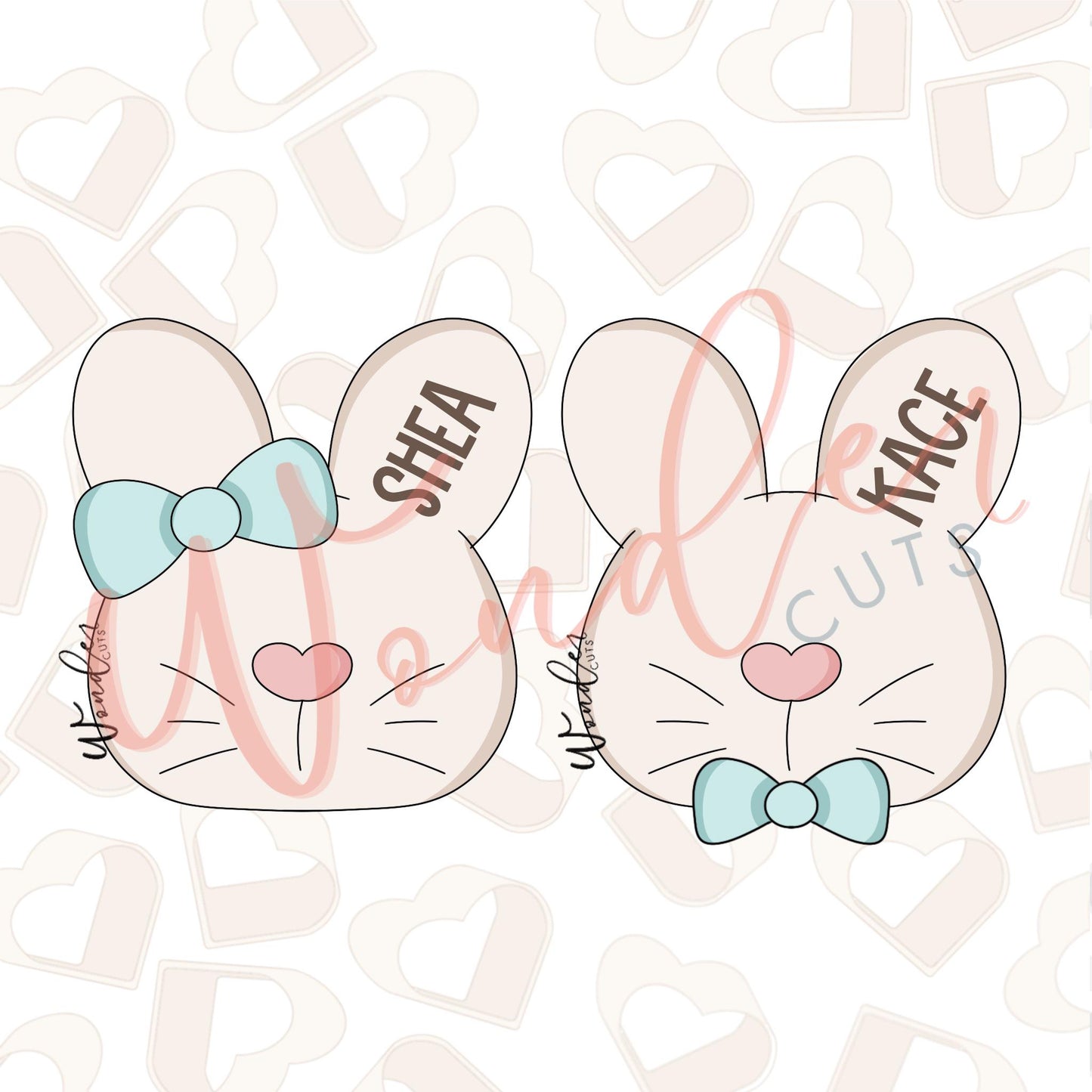 Simple Bunny Plaques Cookie Cutter