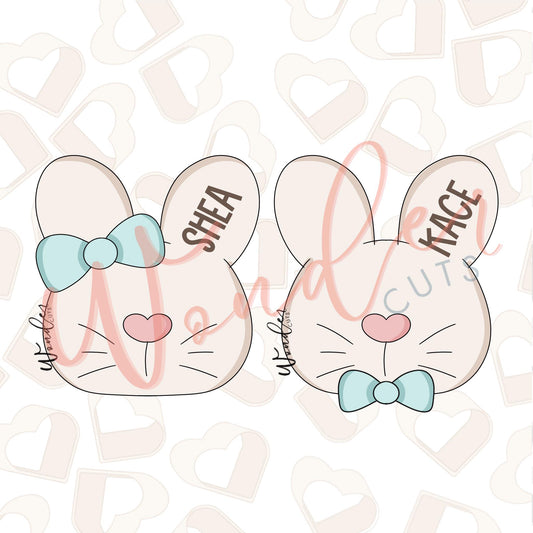 Simple Bunny Plaques Cookie Cutter