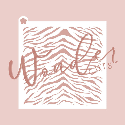 Zebra Print Stencil- Cookie Decorating Tools - Cookie Stencil