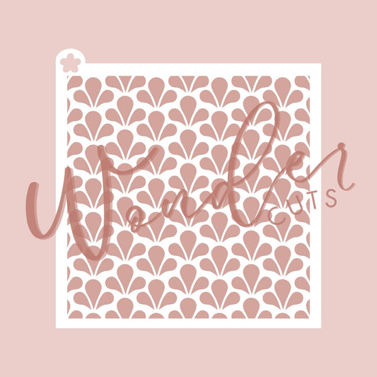 Vintage Petal Stencil- Cookie Decorating Tools - Cookie Stencil